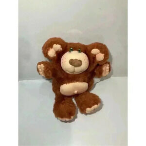 Vintage Furskins Bear Xavier Robert’s green eyes Plush Brown Fur